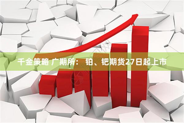 千金策略 广期所: 铂、钯期货27日起上市